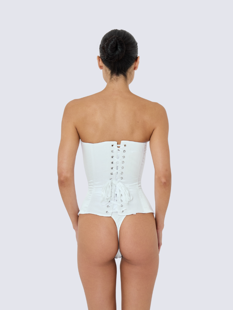 White Satin corset 5