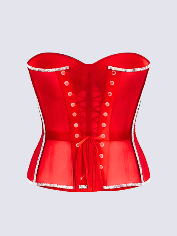 Secret form bra with rhinestones red 8