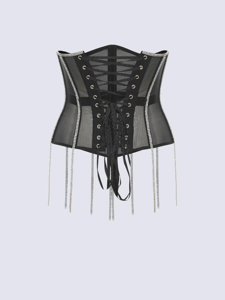 Cape with rhinestones fringe 7