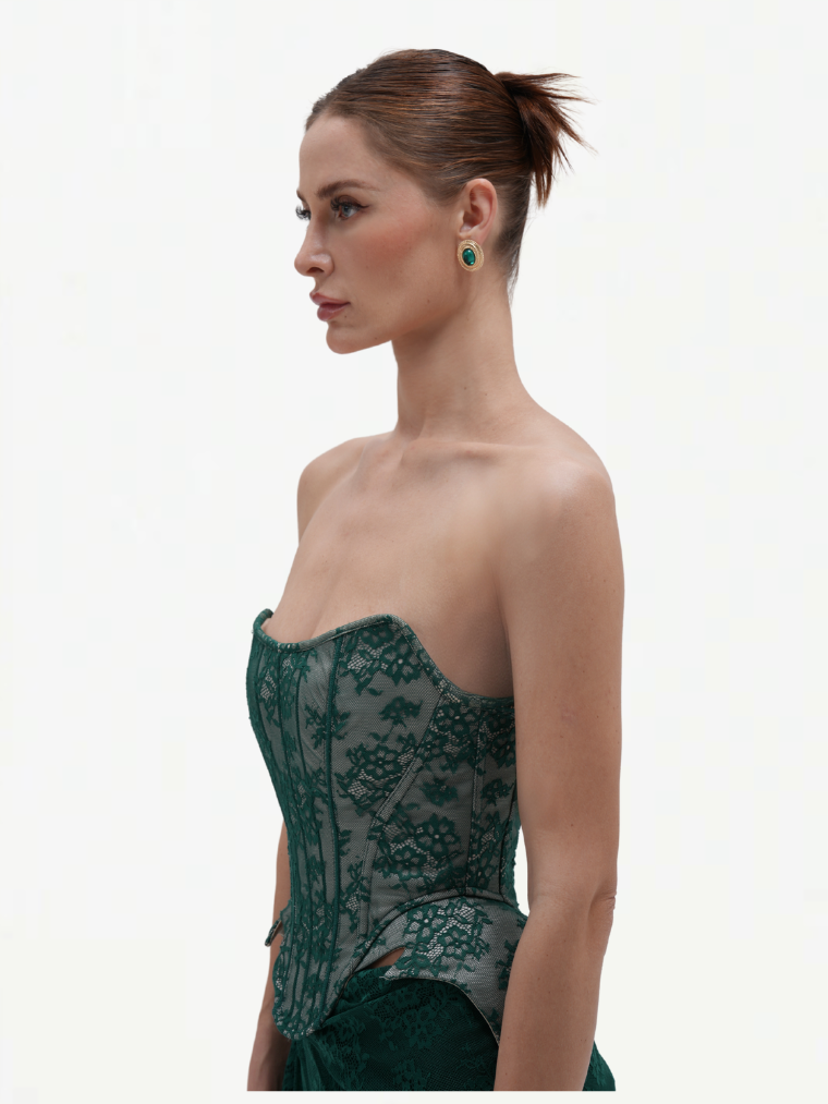 Emerald Luxe Corset 8