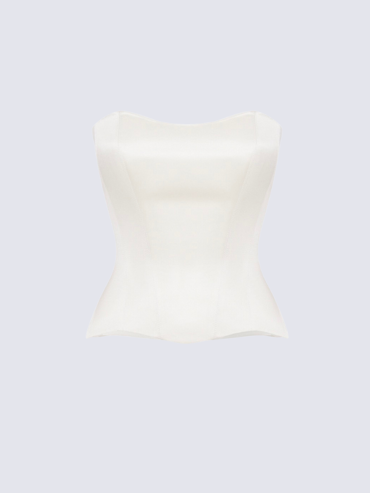 White Satin corset 2