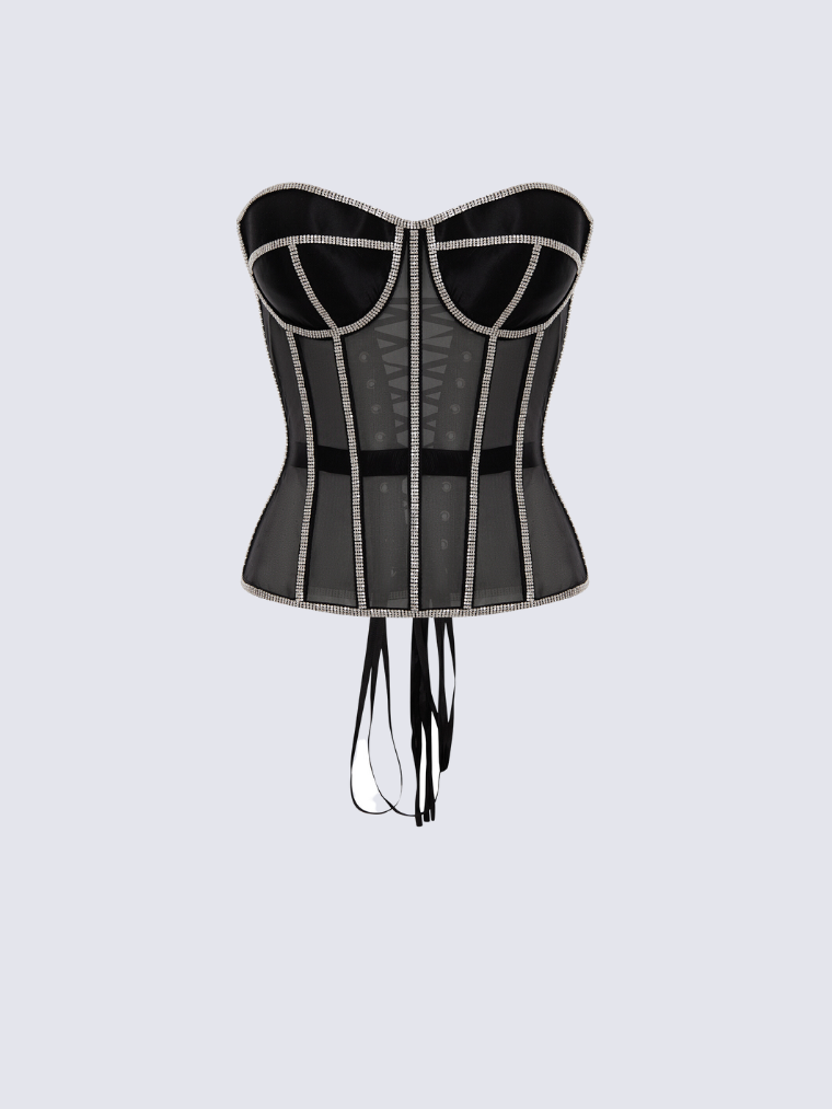 Secret form bra with rhinestones black 8