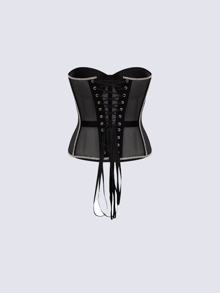 Secret form bra with rhinestones black 9