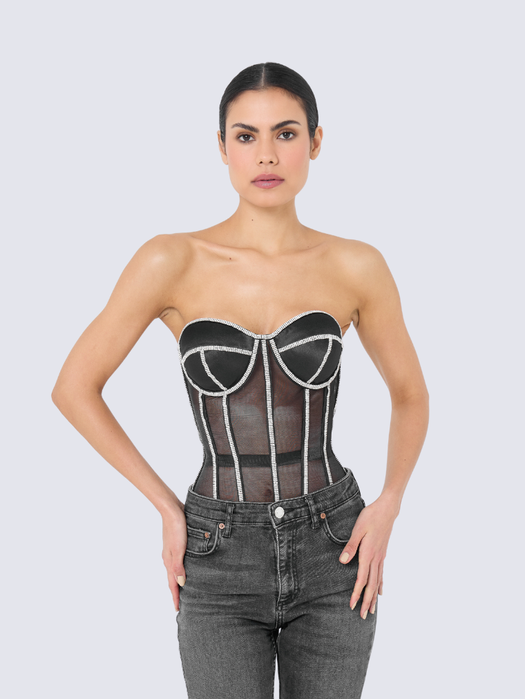 Secret form bra with rhinestones black 7